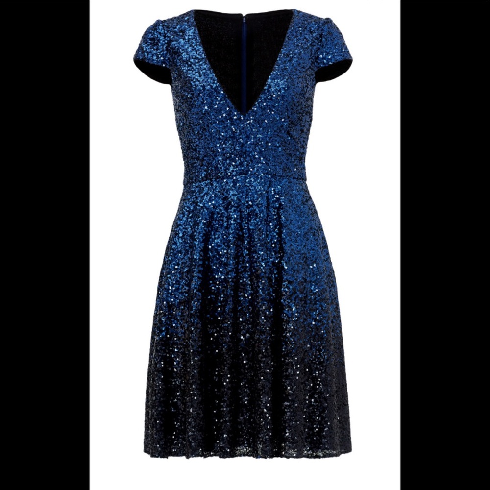 Sequin blue ombré dress